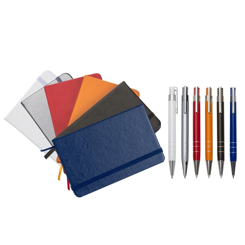 J - 13017 - conjunto caneta e caderneta